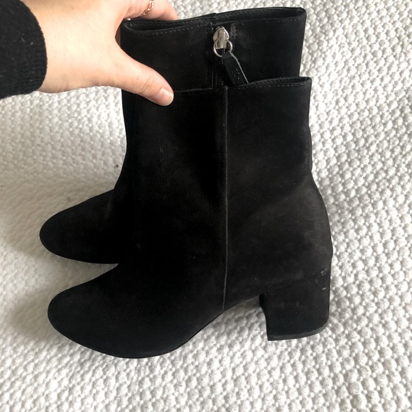 Schutz Suede Leather booties, black size 7 - Picture 10 of 11